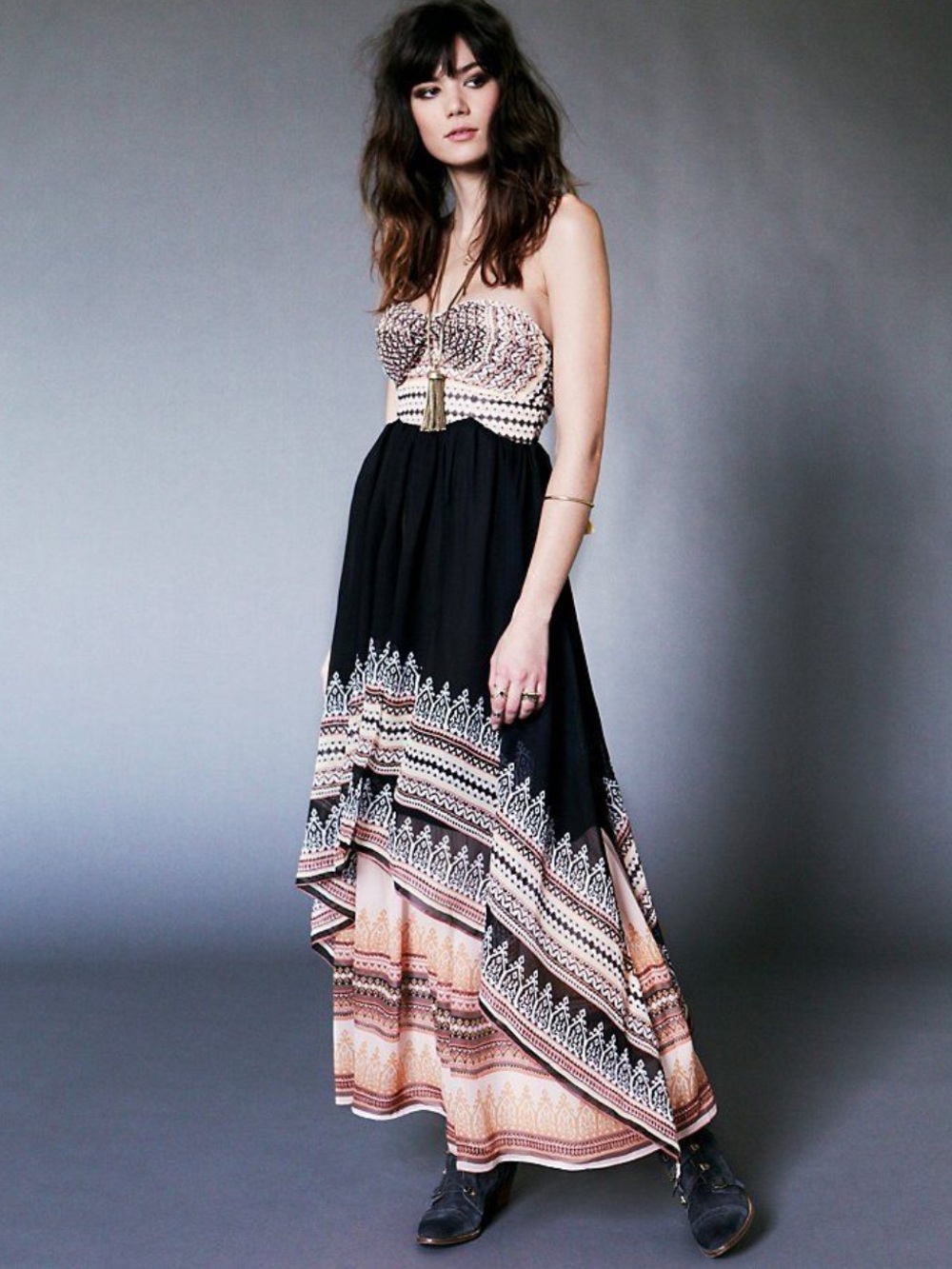 HTF Rare Free People Indian Enchantment Maxi dress M